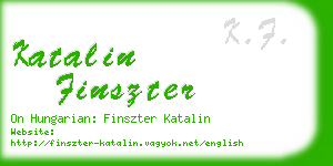 katalin finszter business card